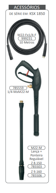 Lavadora alta pressão KSX1850 GOLD CLASSIC Comet
