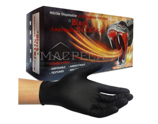 Luva preta anaconda Nitrilo Grip