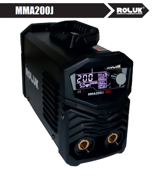 Aparelho soldadura Inverter MMA200J 220V Roluk